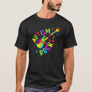 Autismus Rocks Autismus Aufklärungsgitarre Puzzle T-Shirt