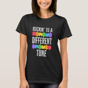Autismus Rockt Nach Anderem Takt ASD Kopfhörer Puz T-Shirt