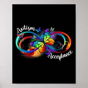 Autismus Rot statt Unendlichkeit Symbol Autistisch Poster