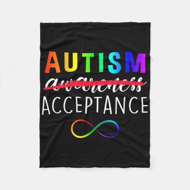 Autismus - Rot stattdessen - Akzeptanz nicht bewus Fleecedecke (Vorderseite)