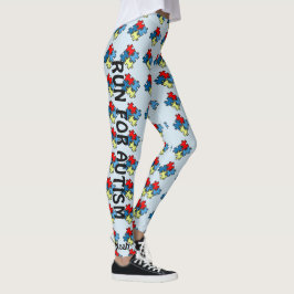 Autismus Running Leggings Puzzle Blue Pants Kriege