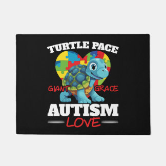 Autismus Schildkröte Autistisches Puzzle Autismus Fußmatte