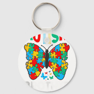 Autismus Schwager Schmetterling Bewusstsein Puzzle Schlüsselanhänger