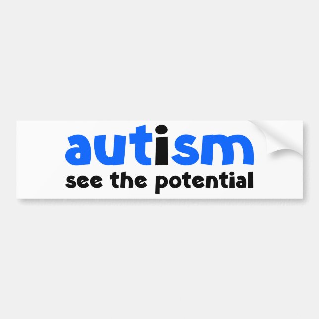 Autismus - sehen Sie das Potenzial Autoaufkleber (Vorne)