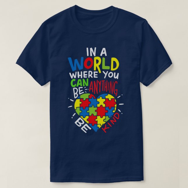 Autismus sei freundlich 1 T-Shirt (Design vorne)