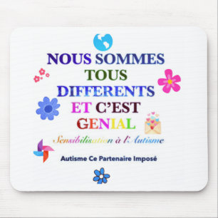 Autismus-sensibilisierende Mausmatte Mousepad