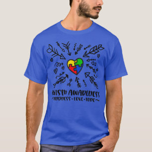 Autismus Sensibilisierung Freundlichkeit Liebe hof T-Shirt