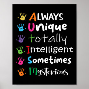 Autismus Sensibilisierung für Autismus Kids für Ma Poster