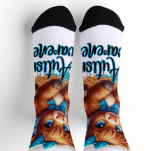 Autismus Sensibilisierung für die Hochlandkuh Sock