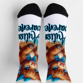 Autismus Sensibilisierung für die Hochlandkuh Sock Socken