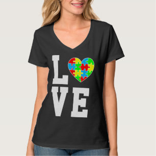 Autismus Sensibilisierung Liebe Autismus Herzfamil T-Shirt
