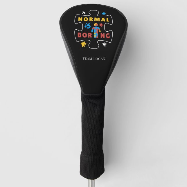 Autismus Sensibilisierung Normalerweise ist langwe Golf Headcover (Vorderseite)