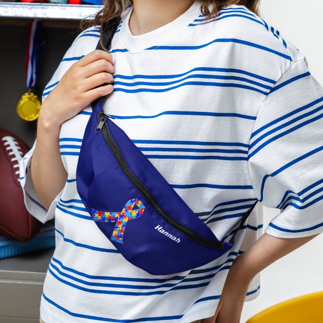 Autismus Sensibilisierungsband Personalisiert Blau Bauchtasche (Von Creator hochgeladen)