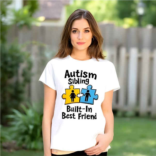 Autismus-Sensibilisierungskanzlerin: Bester integr T-Shirt (Autism Awareness T-Shirt- Sister)