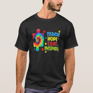 Autismus Sensibilisierungslehrerin Gefärbte Krawat T-Shirt