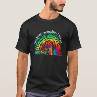 Autismus Sensibilisierungsmonat Neuroversity Rainb T-Shirt