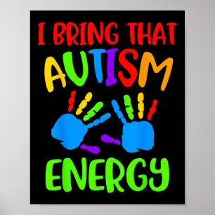 Autismus Shirt Autism Energy Spectrum Awareness Poster