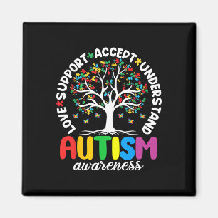 Autismus Shirt Liebe Akzeptanz Unterstützung Autis Magnet