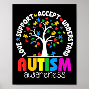 Autismus Shirt Liebe Akzeptanz Unterstützung Autis Poster