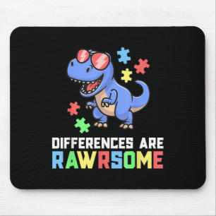 Autismus Shirts für Jungen Dinosaurier Trex Sensib Mousepad