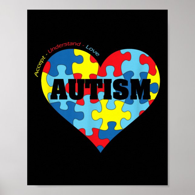 Autismus - Shirts zur Sensibilisierung für Autismu Poster (Vorne)