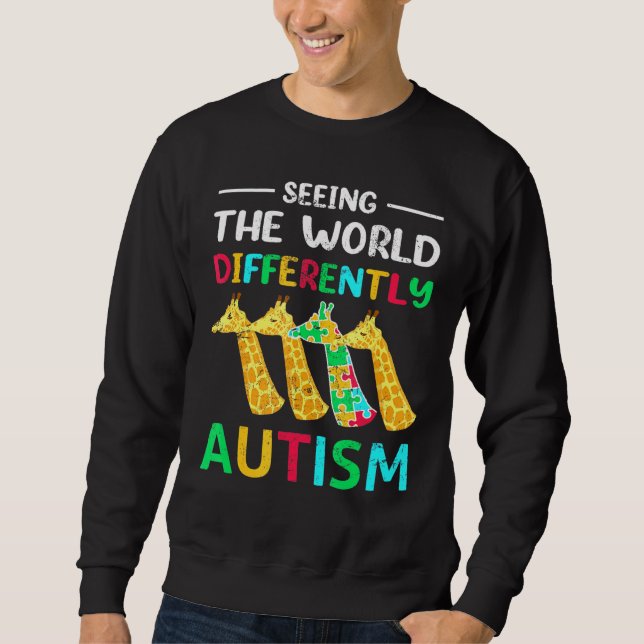 Autismus sieht die Welt anders als die Mädchen der Sweatshirt (Vorderseite)