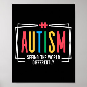 Autismus sieht die Welt anders Autismus Awarene Poster