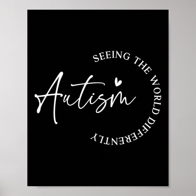 Autismus sieht die Welt anders Autismus Awarene Poster (Vorne)