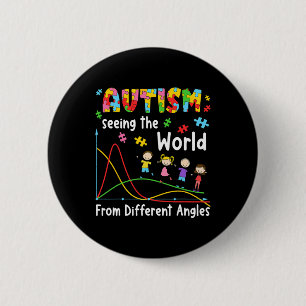 Autismus sieht die Welt aus verschiedenen Blickwin Button