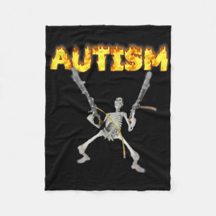 Autismus Skeleton Funny Odselig spezifische Maßnah Fleecedecke