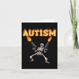 Autismus Skeleton Funny Odselig spezifische Maßnah Karte