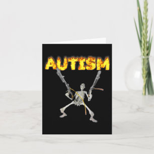 Autismus Skeleton Funny Odselig spezifische Maßnah Karte