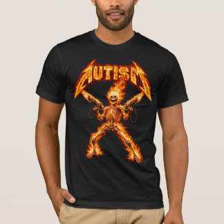 Autismus-Skelett Lustig Seltsam Spezifisches Dank- T-Shirt