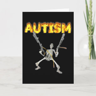 Autismus-Skelett-Meme Karte