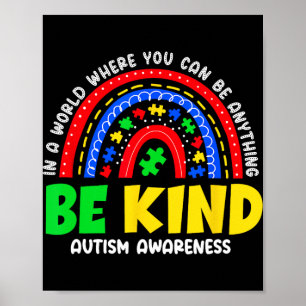 Autismus Sohn Kind Tochter Mama Regenbogen Sei net Poster