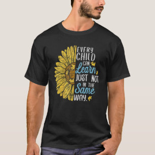 Autismus-Sonderpädagogik-Lehrer Sonnenblumen-T-Shi T-Shirt