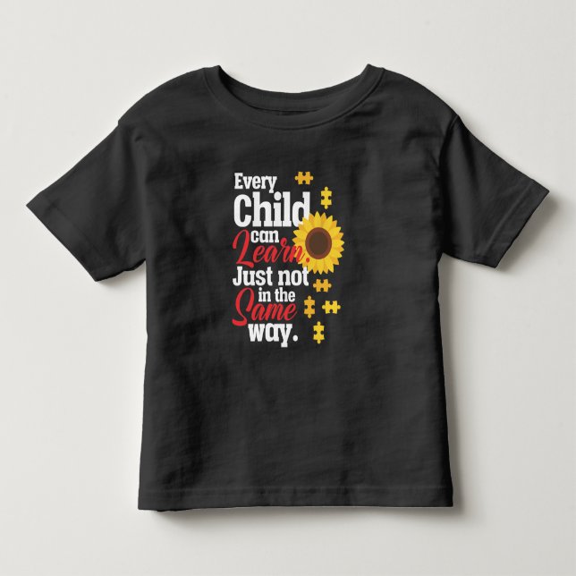 Autismus Sonnenblume Sonderlehrer für Bildung Kleinkind T-shirt (Vorderseite)