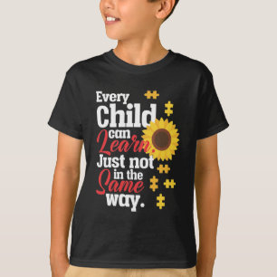Autismus Sonnenblume Sonderlehrer für Bildung T-Shirt