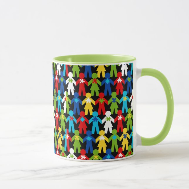 Autismus Spectrum Awareness Puzzle Kaffee Cup Tass Tasse (Rechts)