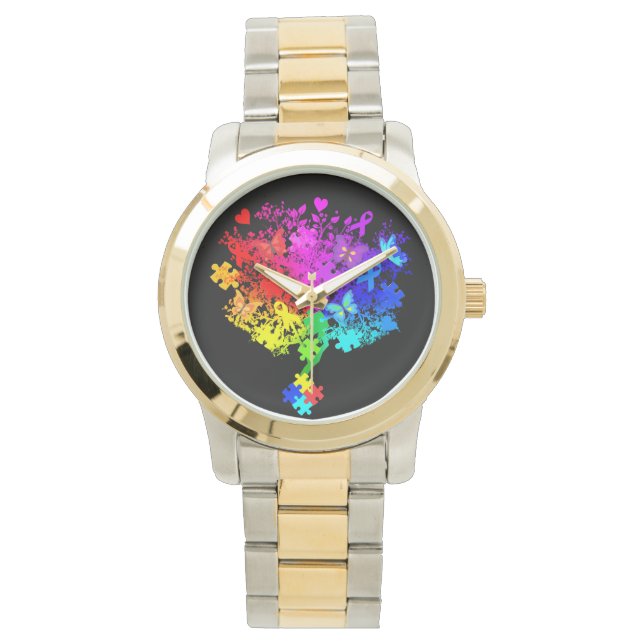 Autismus Spectrum Tree Armbanduhr (Vorderseite)