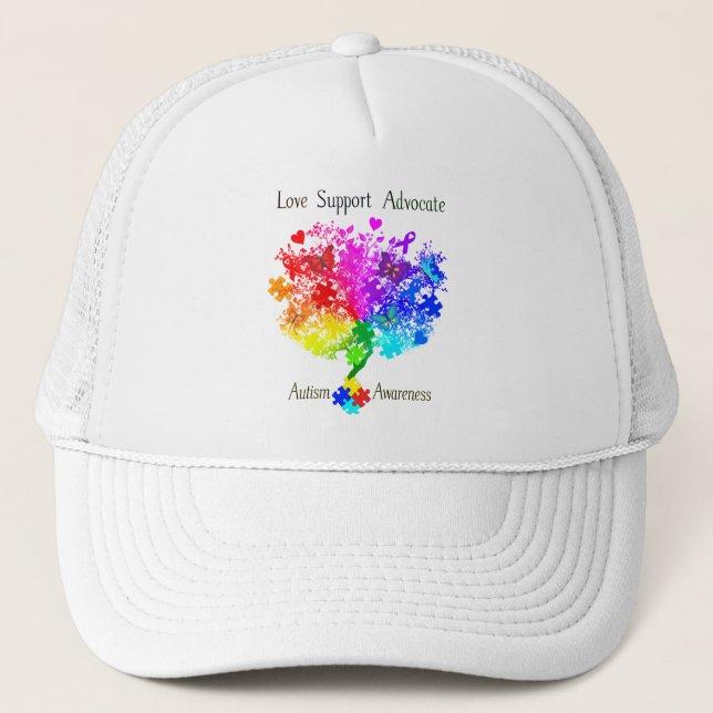 Autismus Spectrum Tree Truckerkappe (Vorderseite)