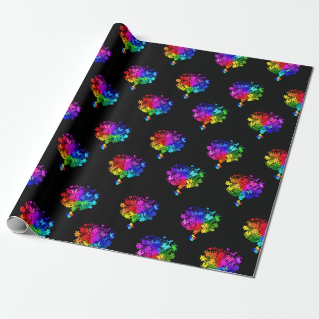 Autismus Spectrum Trees Geschenkpapier (Ungerollt)