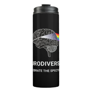 Autismus-Spektrum ASD ADHD Rainbow Br Thermosbecher