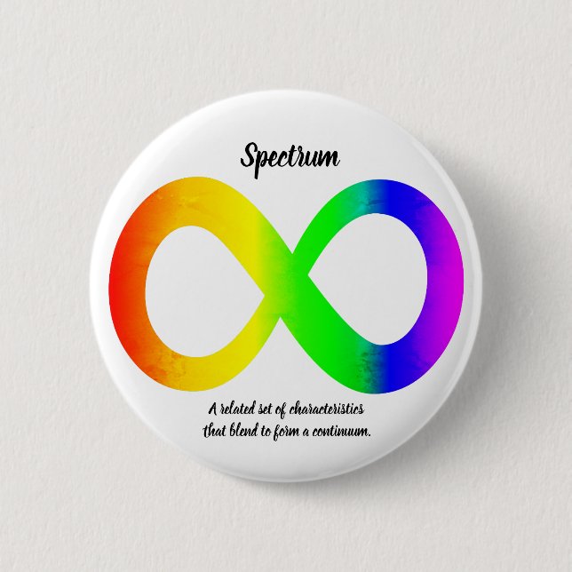 Autismus-Spektrum-Button Button (Vorderseite)