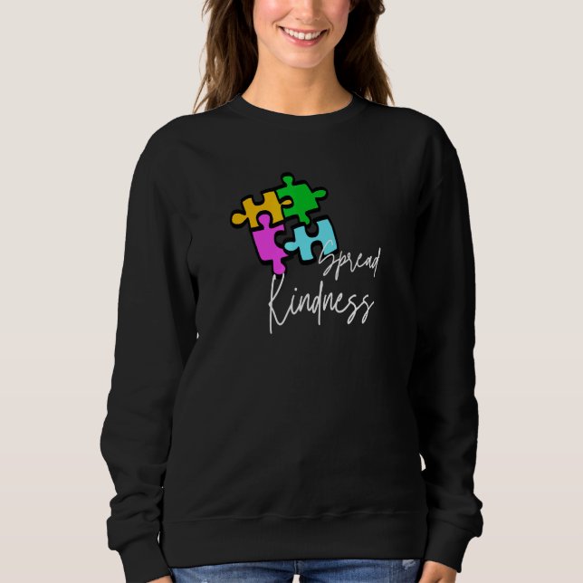 Autismus Spread Kindness Neuroversity Rainbow Infi Sweatshirt (Vorderseite)