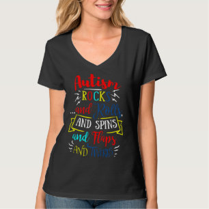 Autismus-Stein und -Rollen und Spins und Flaps und T-Shirt