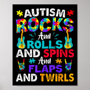 Autismus-Steine und -Rollen Funny Autism Awareness Poster