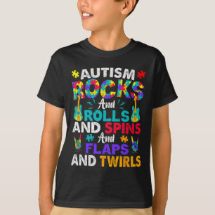 Autismus-Steine und -Rollen und -Spins T-Shirt