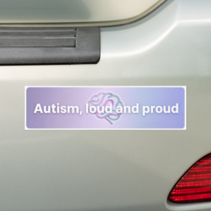 Autismus Stolz Laut & Stolz Modern Violett Autoaufkleber