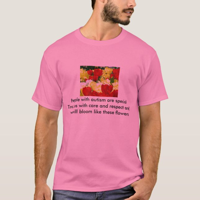 Autismus-T - Shirt, Blumen T-Shirt (Vorderseite)